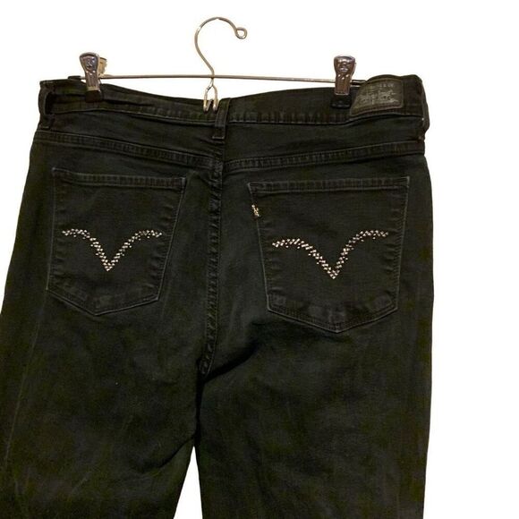 Levi’s Perfectly Slimming 512 Size 16 Black Bootcut Jeans-See Measurements - Picture 2 of 8